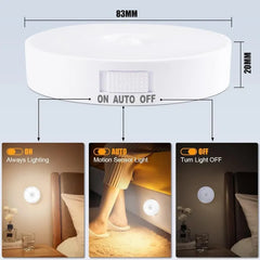 (Buy 1 Get 1 GIFT FREE) 🤩 USB Rechargeable LED Motion Sensor Light – Wireless Smart Night Lamp with Auto On/Off