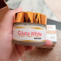 (100% Orignal with QR Code) Gluta White Night Cream – Hydrating & Skin Nourishing Overnight Cream