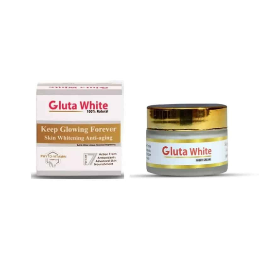 (100% Orignal with QR Code) Gluta White Night Cream – Hydrating & Skin Nourishing Overnight Cream