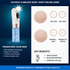 Bubble Facial Cleansing Device | Deep Pore Refreshing Vacuum Skincare Tool