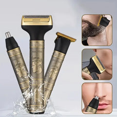 3-in-1 Professional T9 Dragon Style Trimmer for Men | USB Rechargeable Beard & Grooming Kit